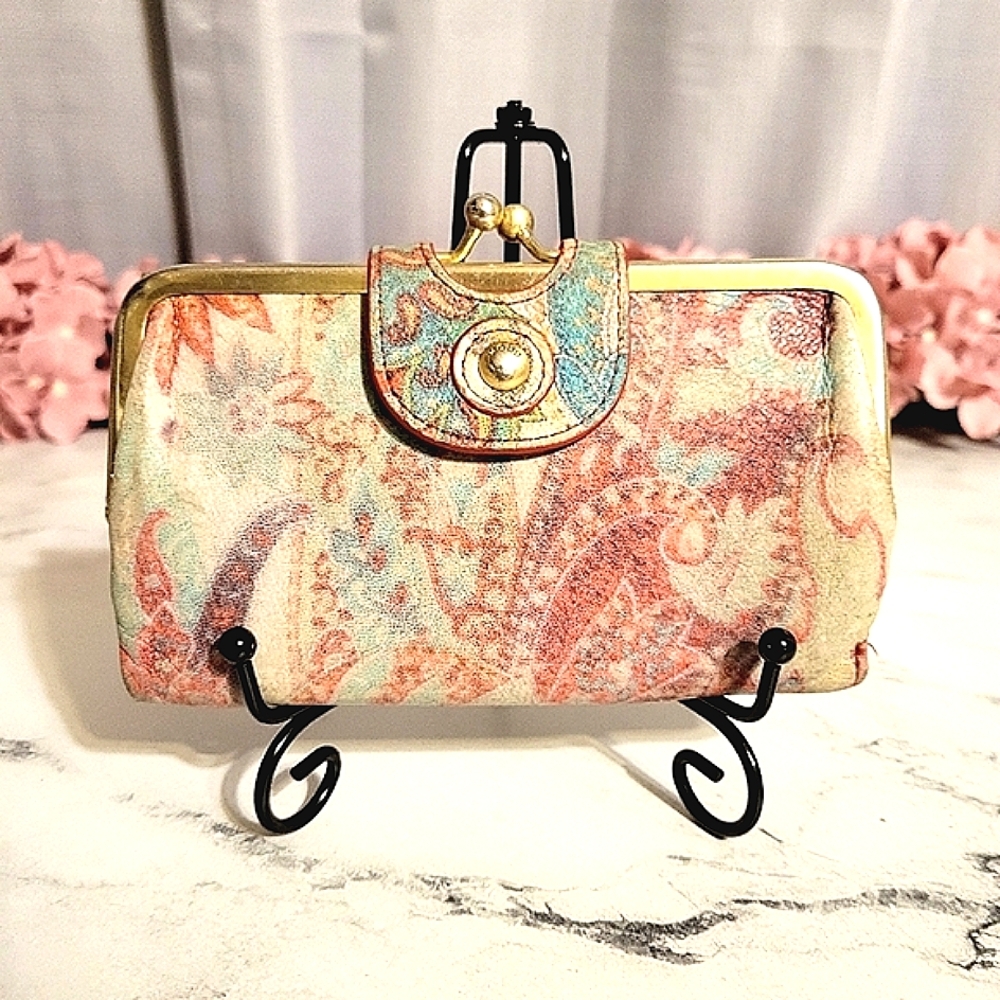 HOBO The Original Vintage 'Alice' Pattern Leather Wallet with Kisslock Pouch